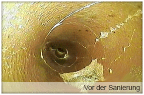 Kanalsanierung - davor - der Firma Abflussreinigung Wagner
